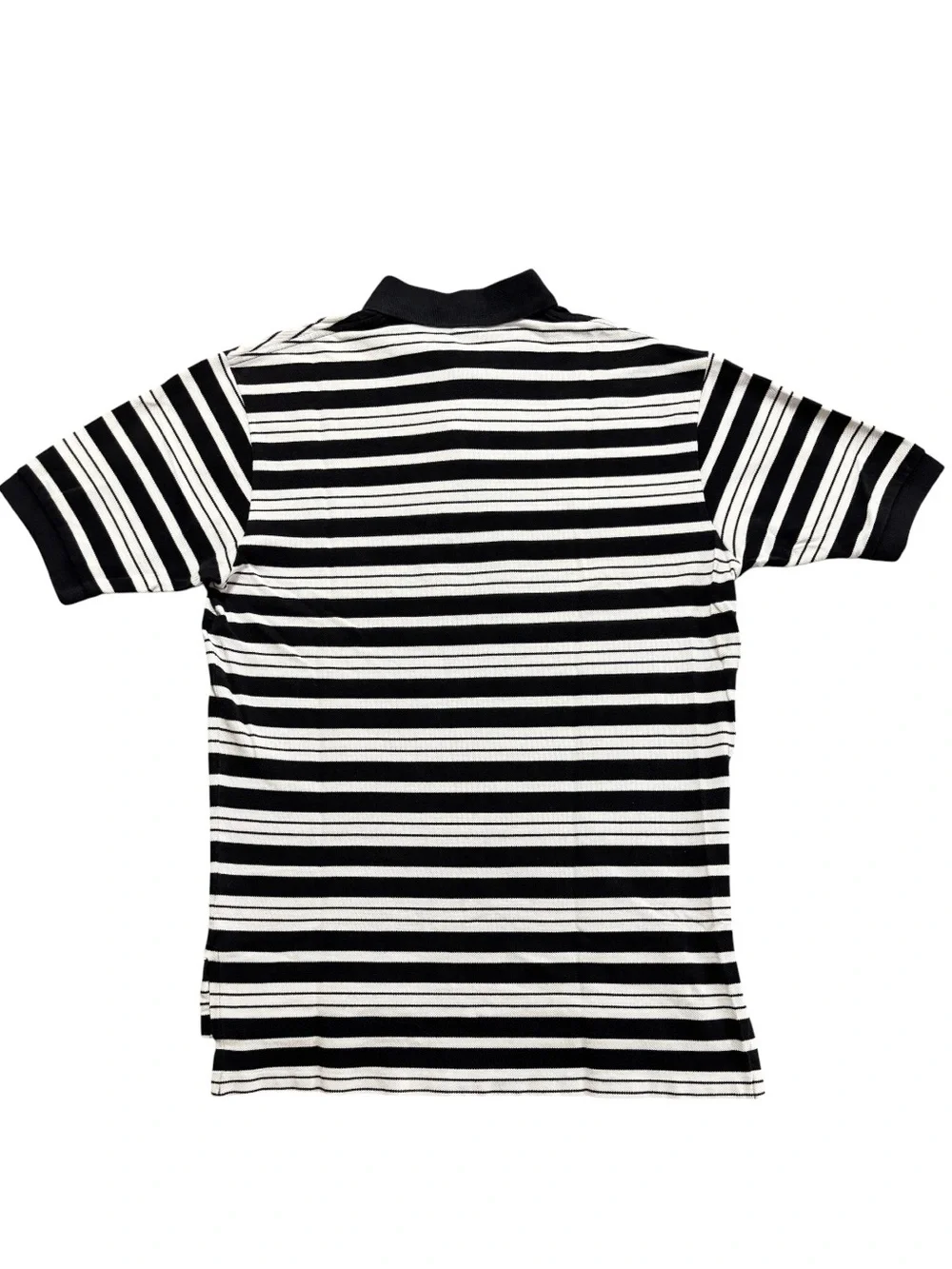 Vintage 90s Polo Ralph Lauren Striped Polo Shirt Size M, B&W Malaysia K1
